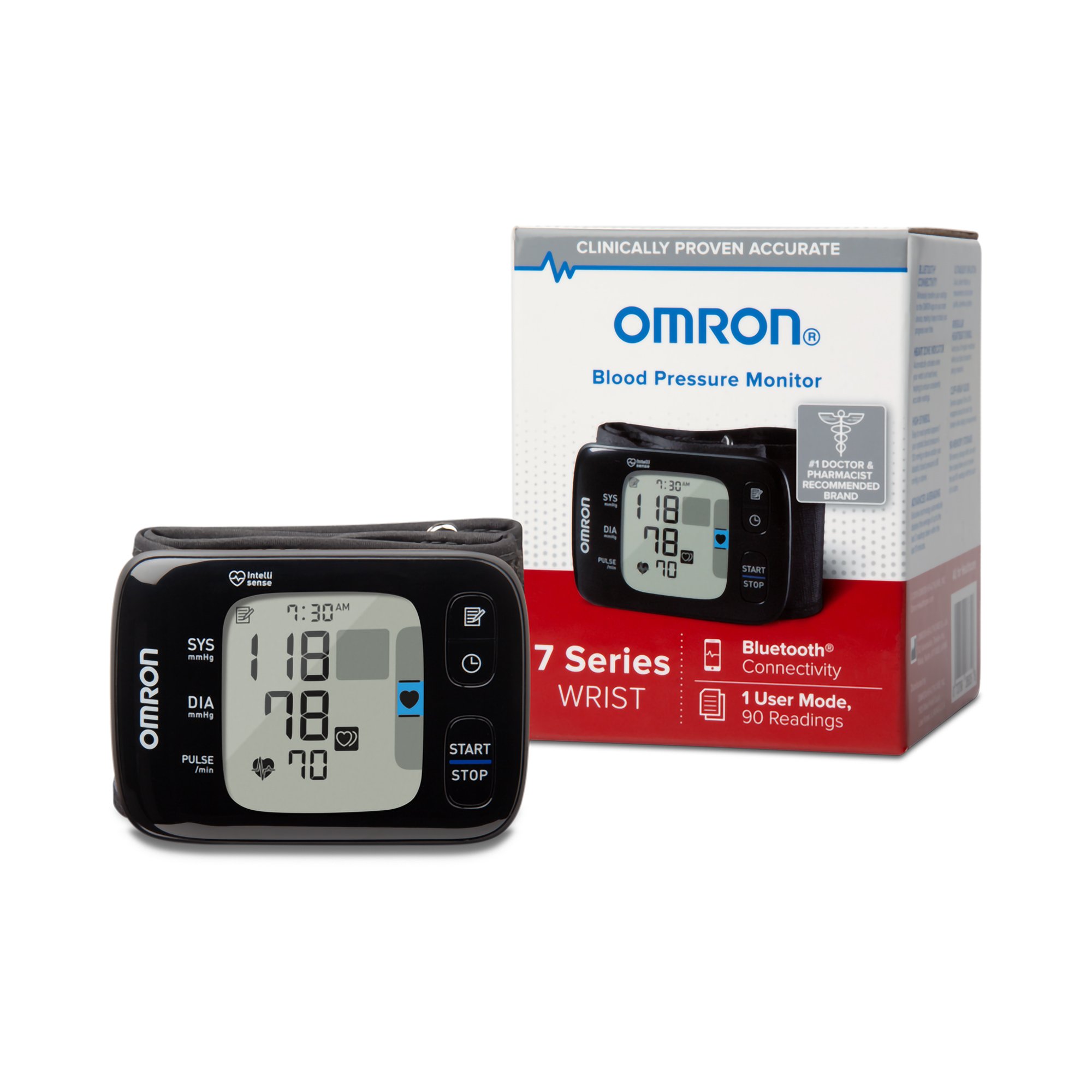 Monitor Digital Wrist Blood Pressure Monitor Omron®7 Series™ Without Tube Automatic One Size Fits Most (1/EA 10/CS) by Omron Healthcare, Inc.  ID BP6350